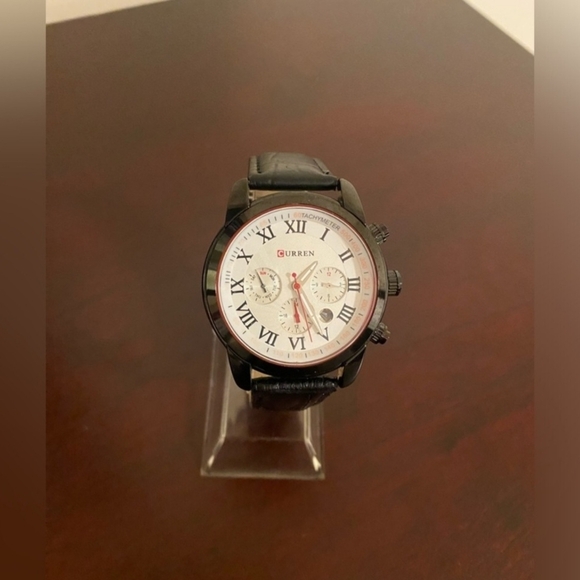 Brand new White face Roman Dials mens Curren fashion watch - Picture 1 of 5